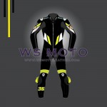 Custom Made Black Biker Motorbike Racing Motorcycle Leather 1 & 2 piece Suit 
